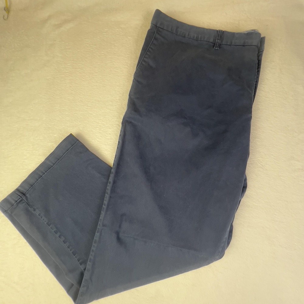 Tommy Bahama Pants Mens 48x32 Blue Chino Flat Front Stretch Big & Tall